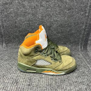 Nike Air Jordan Retro 5‎ Olive Green Womens Size 5.5 (4Y) 440888-308